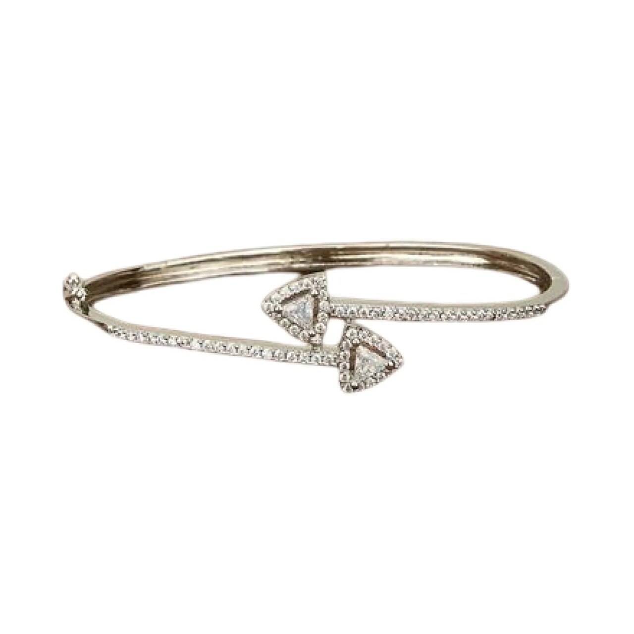 Classic Bracelet with Rhodium Plating Adjustable Bangle Bracelet Indian Jewelry for Women Stylish Kada Everyday Jewelry Wedding Nikah Favor